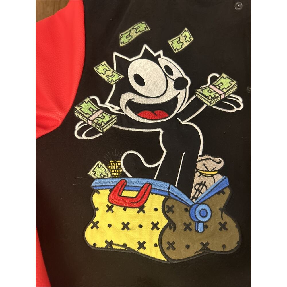 FELIX THE CAT Varsity jacket Size Small Embroidered NWT - Picture 3 of 9